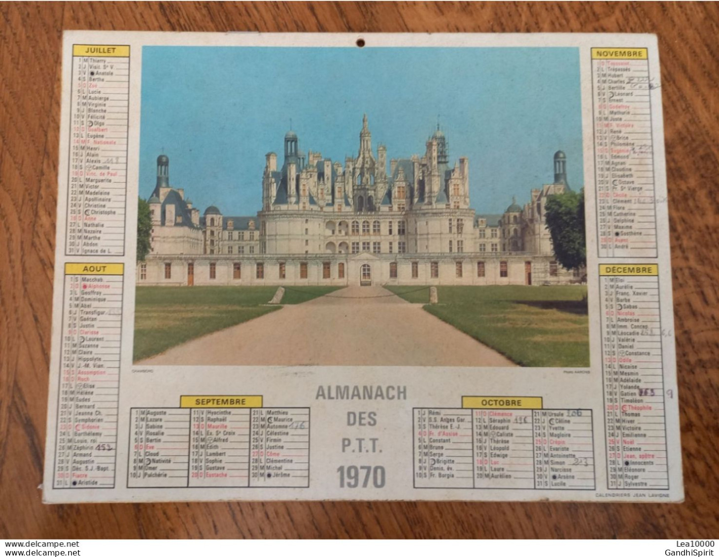 1970 Calendrier Du Département De L'Aube - Floralies D'Orléans, Fleurs - Château De Chambord - Big : 1961-70