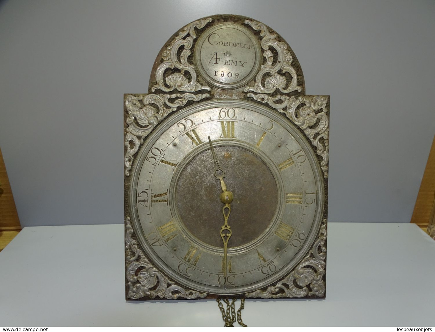 -ANCIEN MOUVEMENT HORLOGE COMTOISE LANTERNE DEBUT XIXe 1808 CORBELLE AFEMY E - Clocks