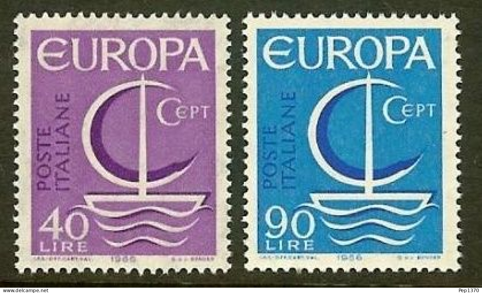 ITALIA 1966 - TEMA EUROPA - 2 SELLOS - YVERT Nº 955/956** - 1966