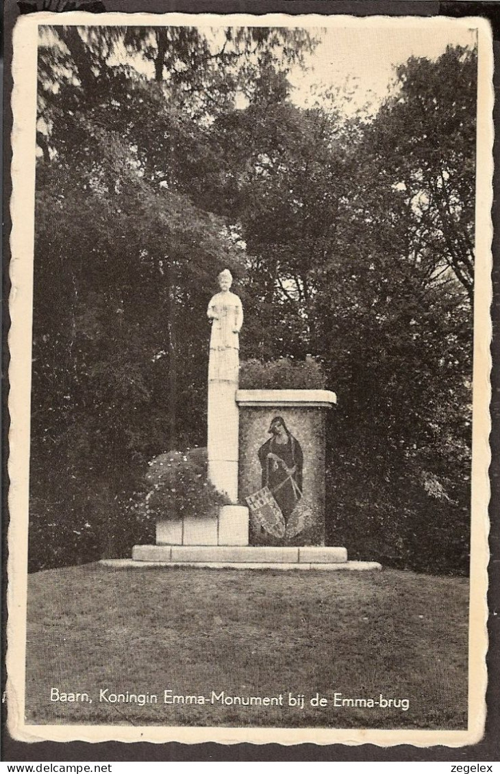 Baarn - Koningin Emma - Monument Bij De Emma-brug - Baarn