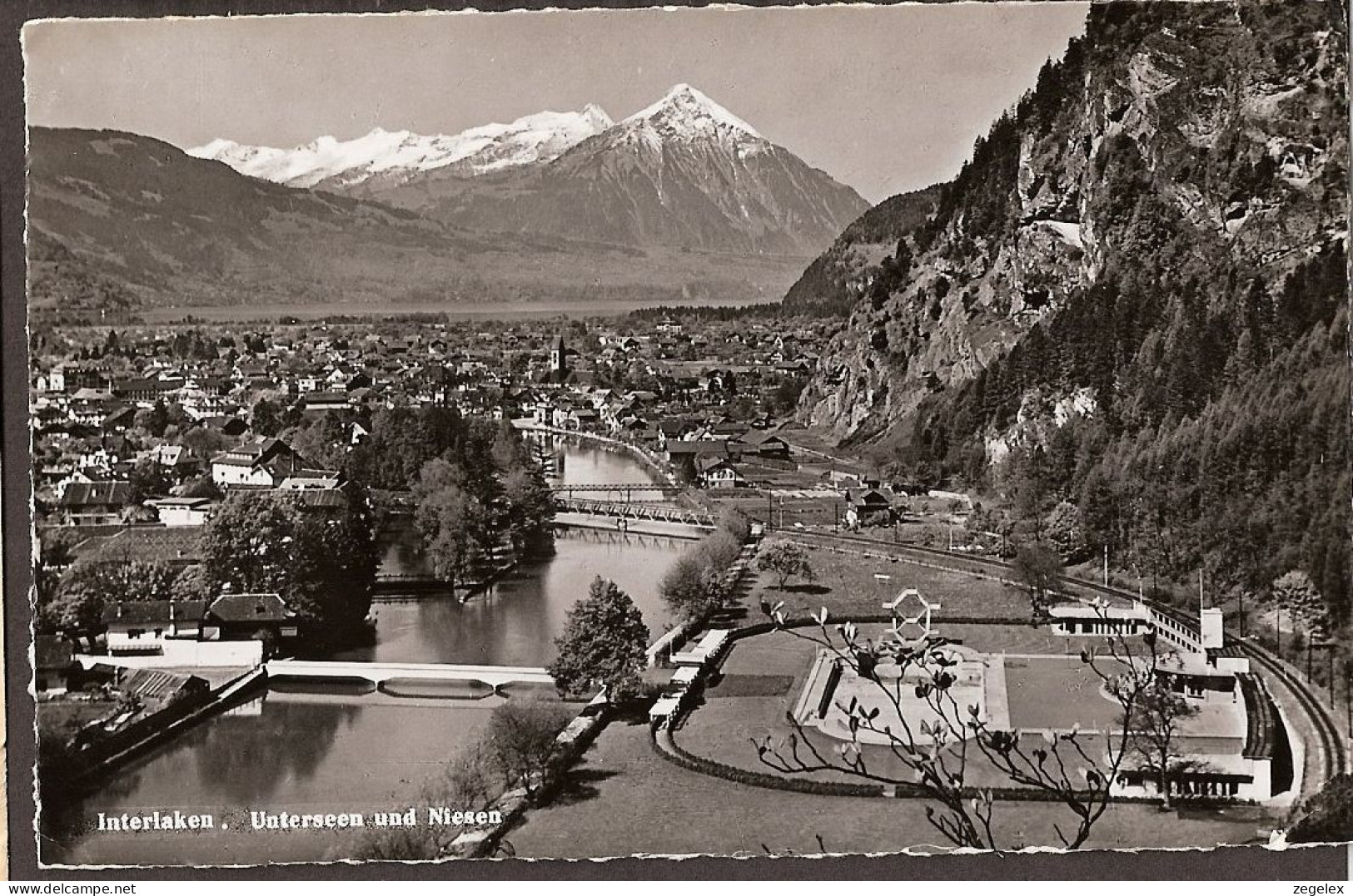 Interlaken, Unterseen Und Niesen. Mit Strandbad Und Eisenbahn - Unterseen