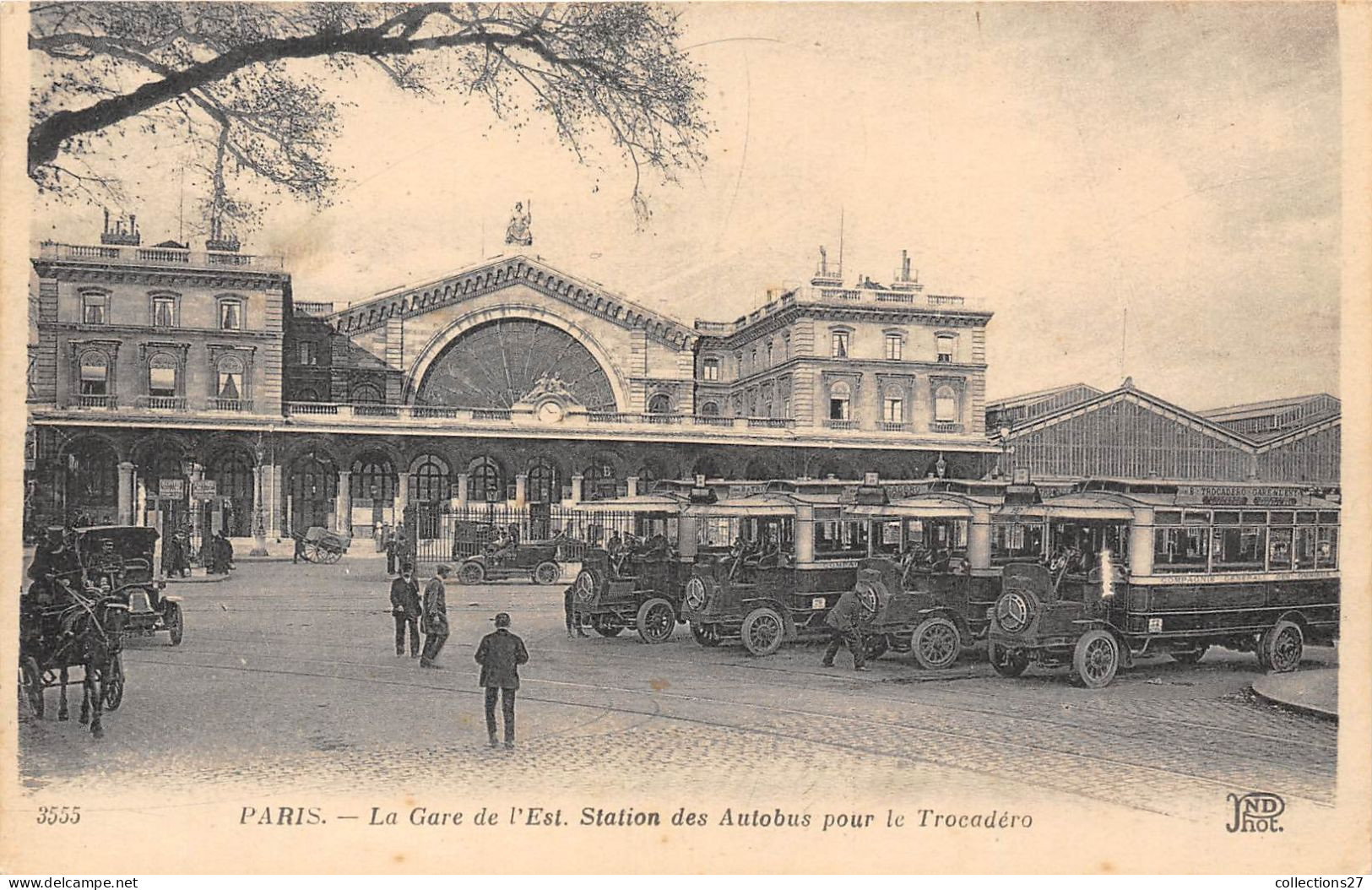 PARIS-75010- LA GARE DE L'EST , STATION DES AUTOBUS POUR LE TROCADERO - Metropolitana, Stazioni