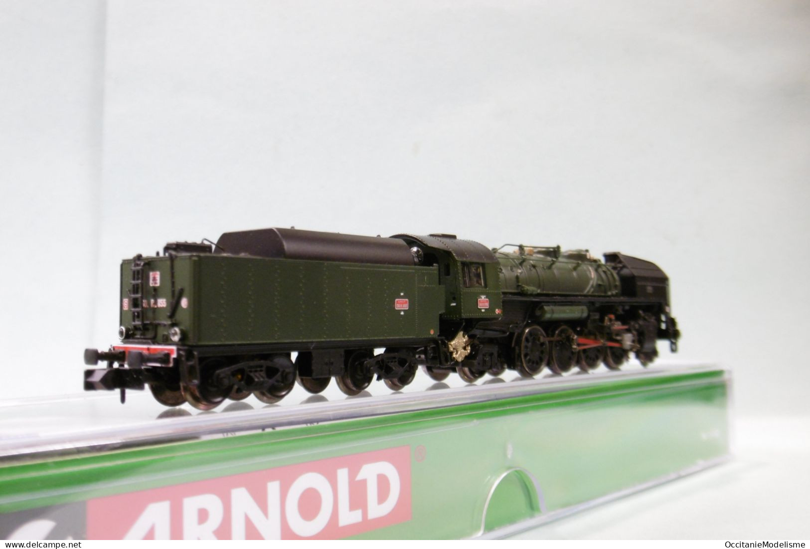 Arnold - Locomotive vapeur 141 R 1155 Fuel vert SNCF réf. HN2483 Neuf NBO N 1/160