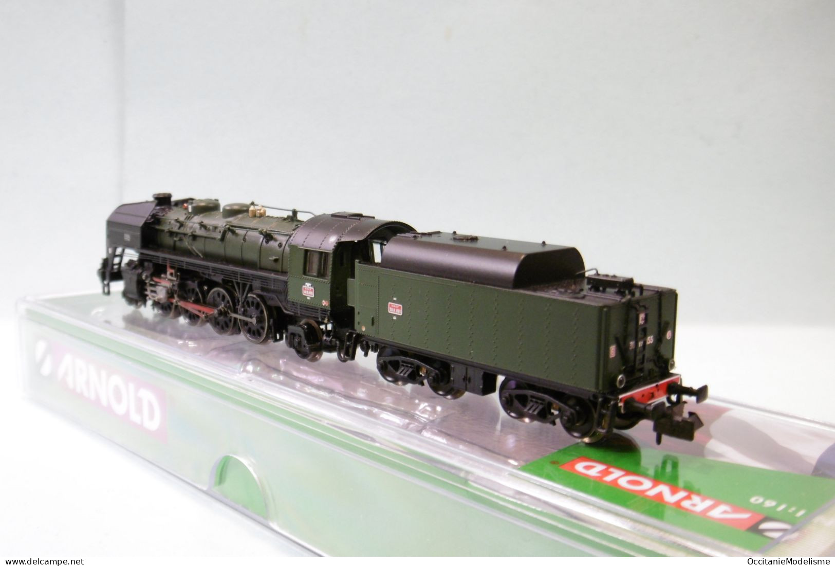 Arnold - Locomotive Vapeur 141 R 1155 Fuel Vert SNCF Réf. HN2483 Neuf NBO N 1/160 - Locomotoras