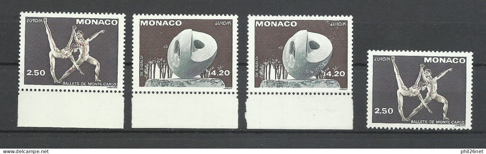 Monaco Europa 1993 N° 1875 Et 1876 Art Contemporain  X  3    Neufs   * * B/ TB   Voir Scans    Soldes ! ! ! - 1993