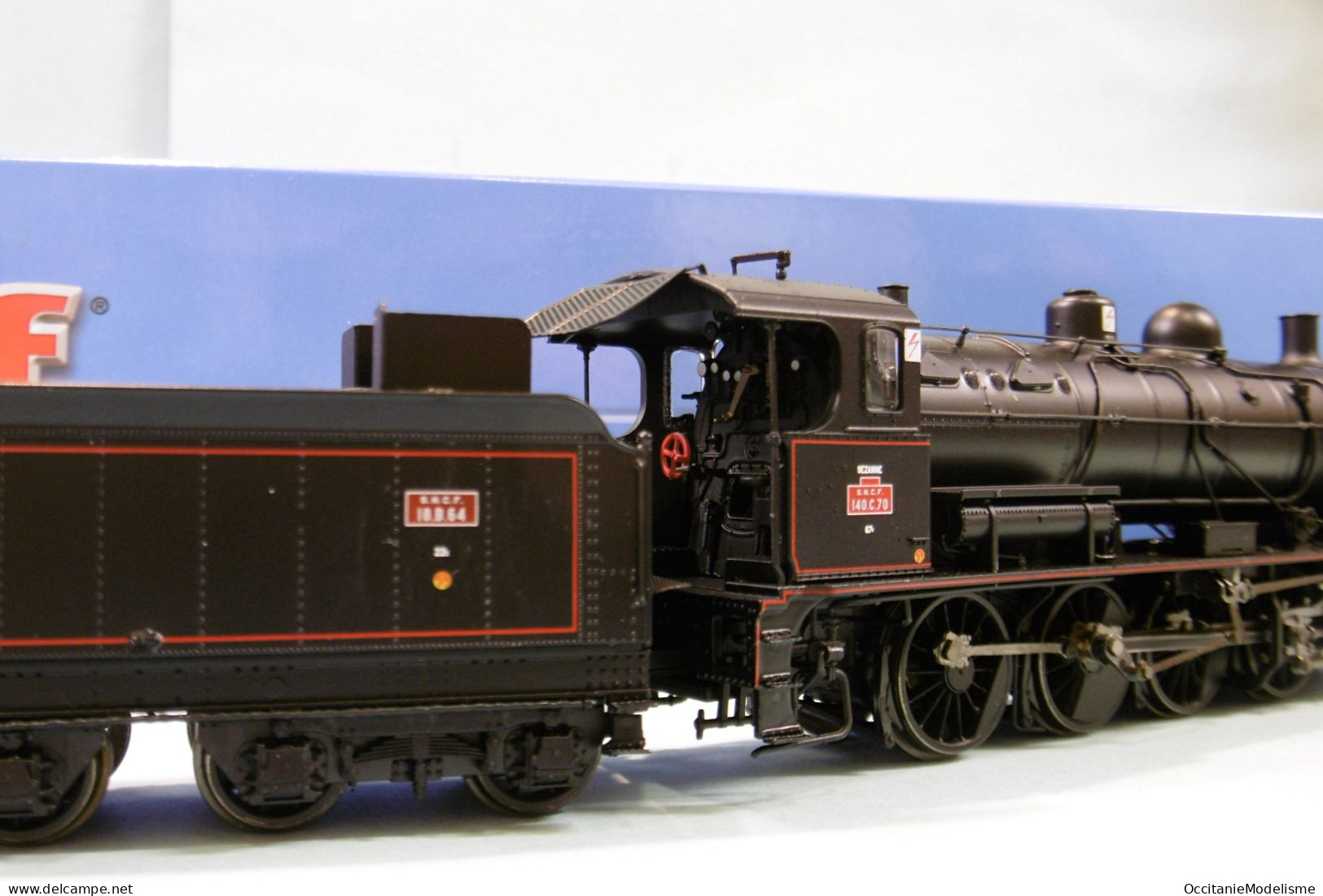 Jouef - Locomotive vapeur 140 C 70 noir filets rouges DCC Sound ép. III réf. HJ2405S HO 1/87