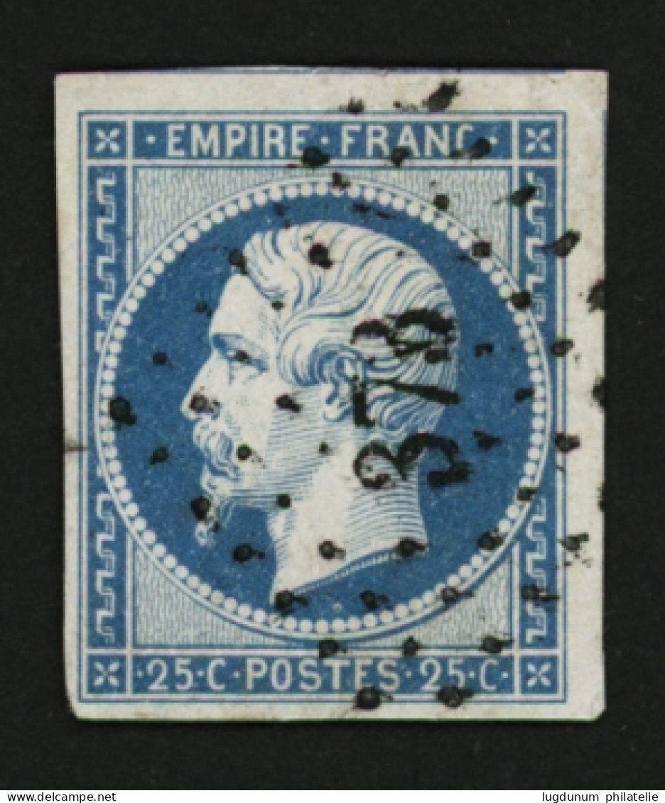 25c Empire (n°15) TTB Margé Obl. PC 373. Cote 290€++. Signé SCHELLER. Superbe. - 1853-1860 Napoléon III.