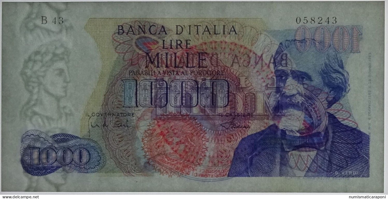 1000 Lire Verdi I° Tipo 04 01 1968 R2 RR Spl+ Piega Verticale Ma Bellissima Carta LOTTO 227 - 1.000 Lire