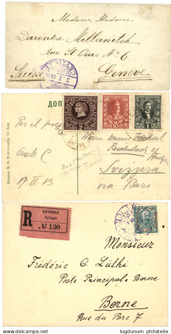 MONTENEGRO : Lot 3 Covers To SWITZERLAND. Vvf. - Montenegro