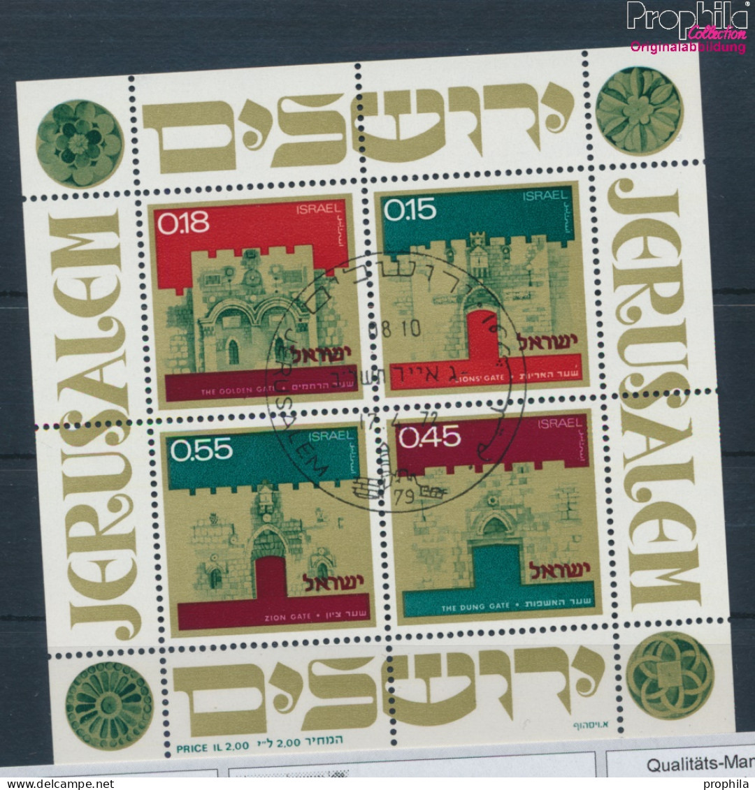 Israel Block9 (kompl.Ausg.) Gestempelt 1972 Stadttore Von Jerusalem (10252244 - Usati (senza Tab)