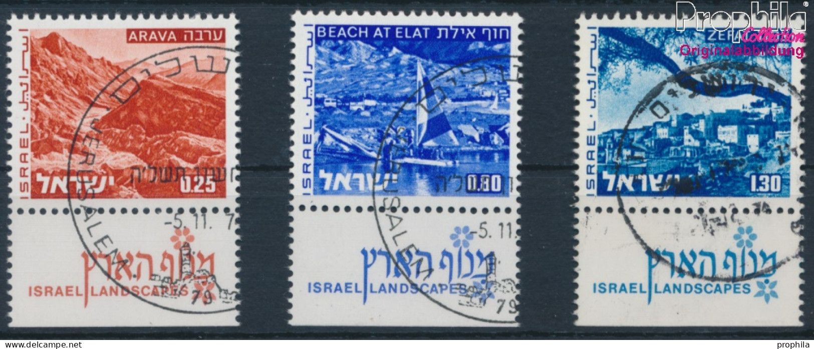 Israel 623x-625x Mit Tab (kompl.Ausg.) Gestempelt 1974 Landschaften (10252198 - Used Stamps (with Tabs)