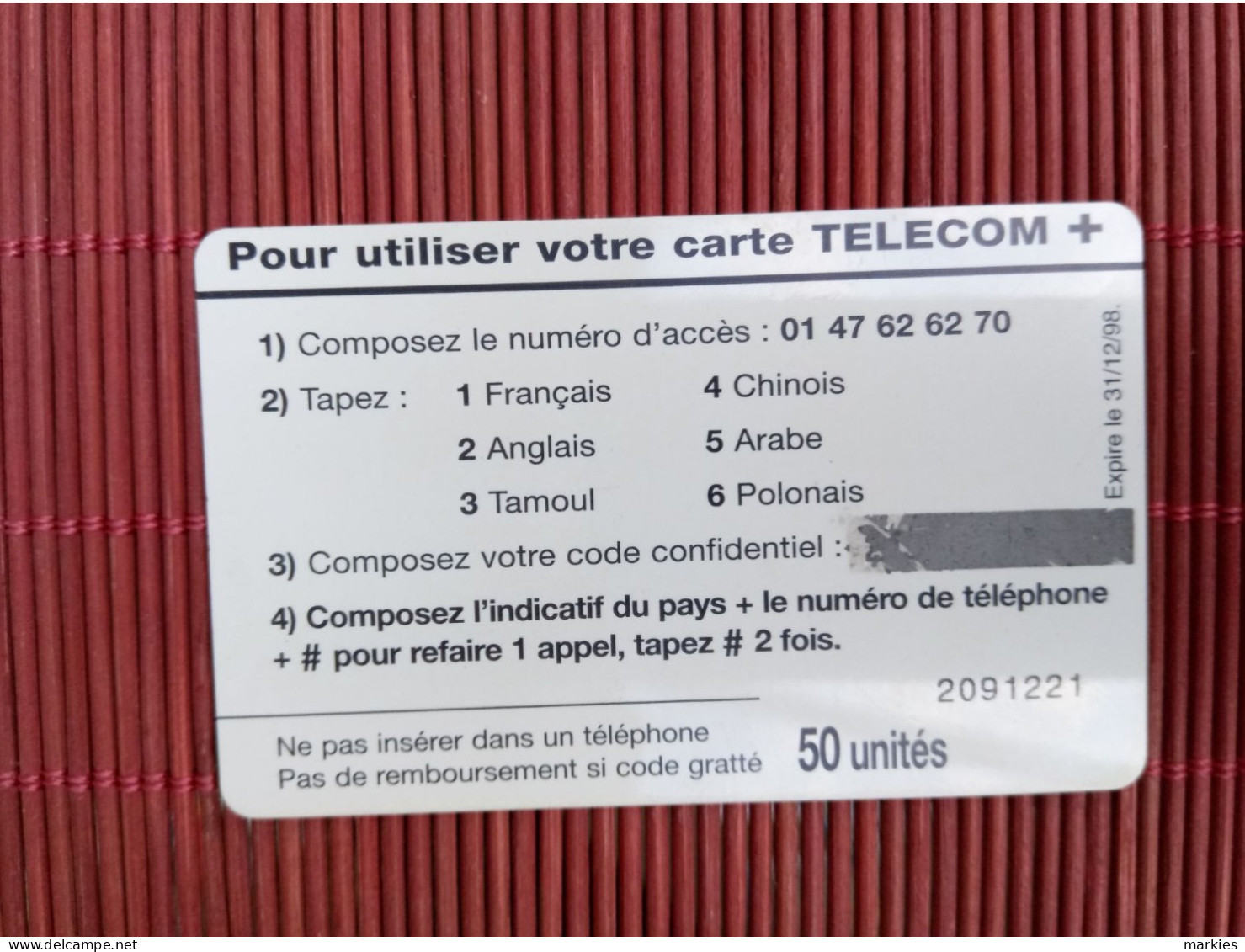 Prepaidcard France (Mint, Neuve) 2Photos Rare - Mobicartes (GSM/SIM)