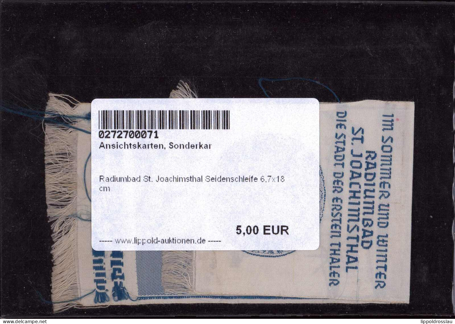 Radiumbad St. Joachimsthal Seidenschleife 6,7x18 Cm - Non Classés