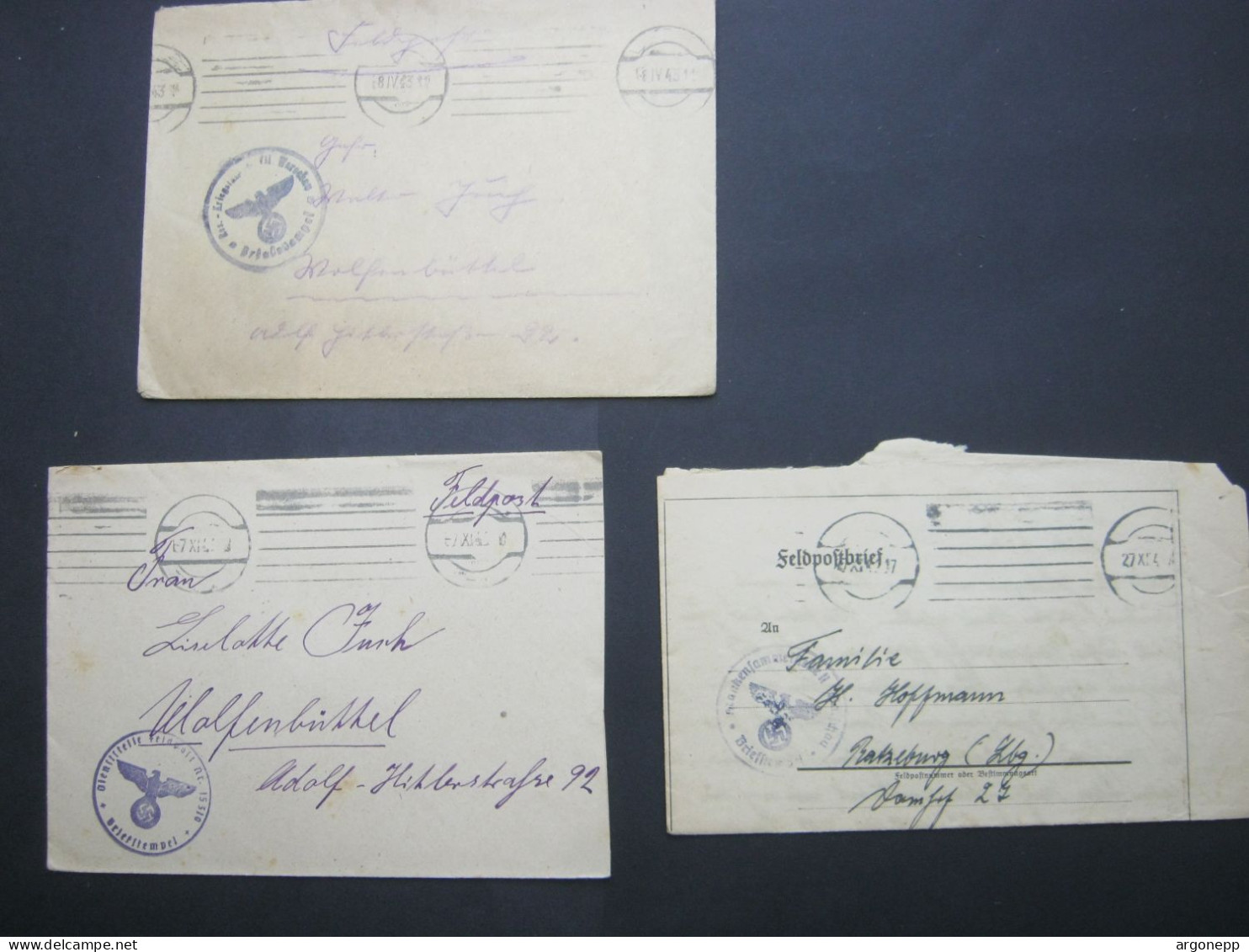 WARSCHAU , 1941 - 1943 , 3 Feldpostbriefe , 2 Mal Mit Inhalt - Sonstige & Ohne Zuordnung