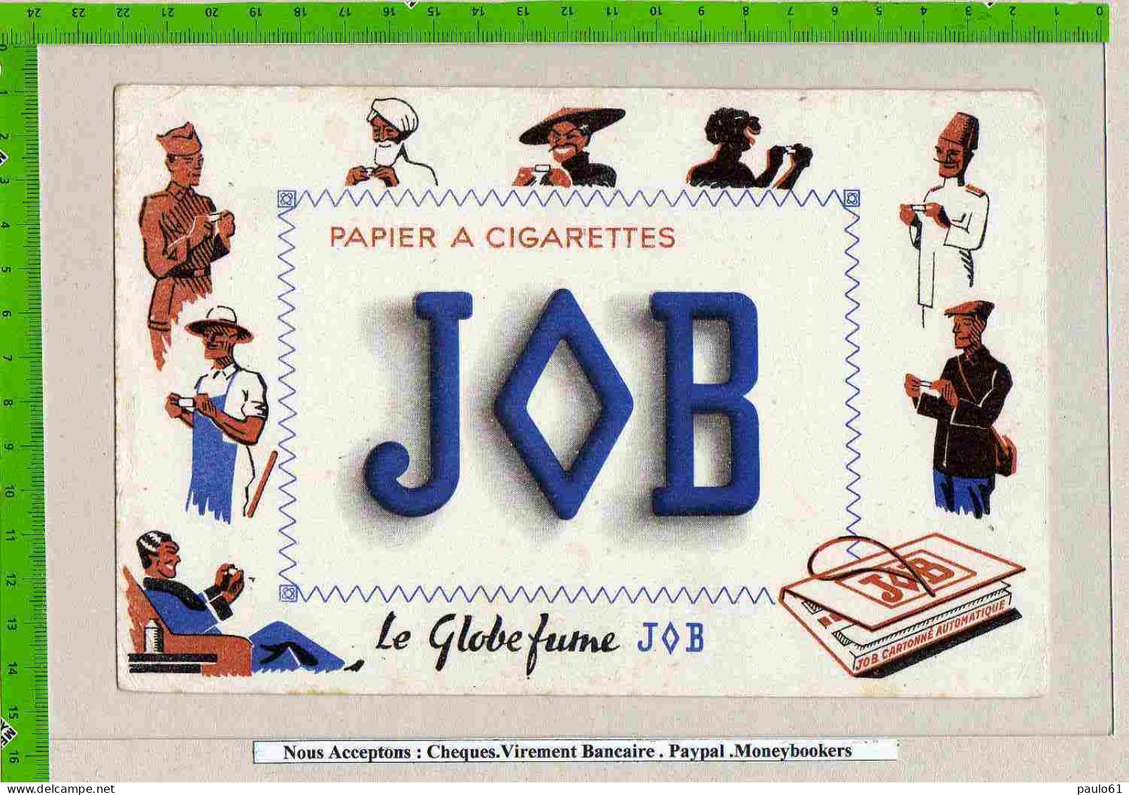 BUVARD :Papier Cigarettes JOB Le Monde - Tabac & Cigarettes