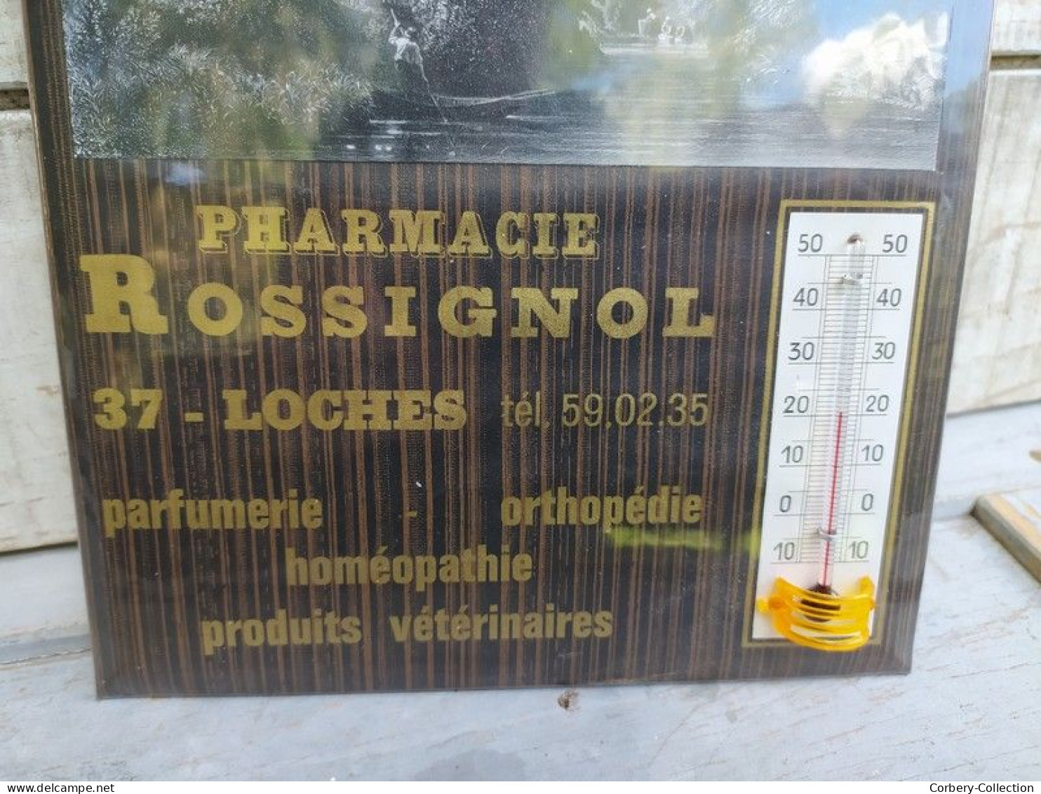 Ancien Thermomètre Glacoide Publicitaire Pharmacie Rossignol Loches