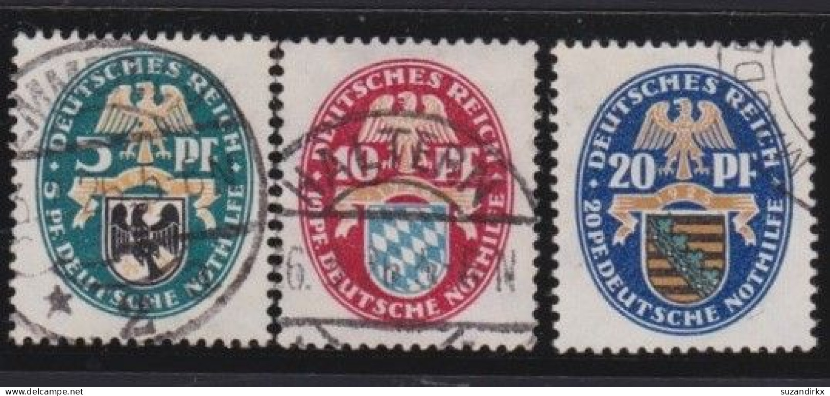 Deutsches Reich    -     Michel   -    375/377         -     O     -   Gestempelt - Gebraucht