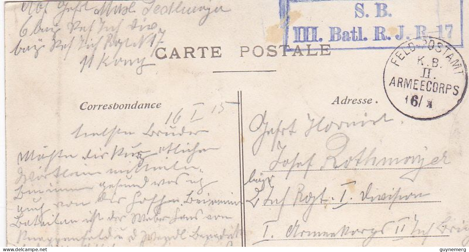 COMINES Beffroi Carte  Dessinée CACHET  Carte  Allemande 1° Guerre - Comines-Warneton - Komen-Waasten