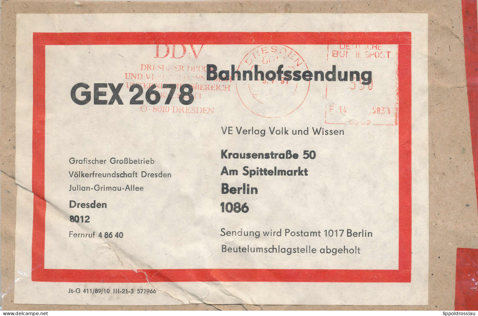 Bahnhofssendung Berlin 1991 - Andere & Zonder Classificatie
