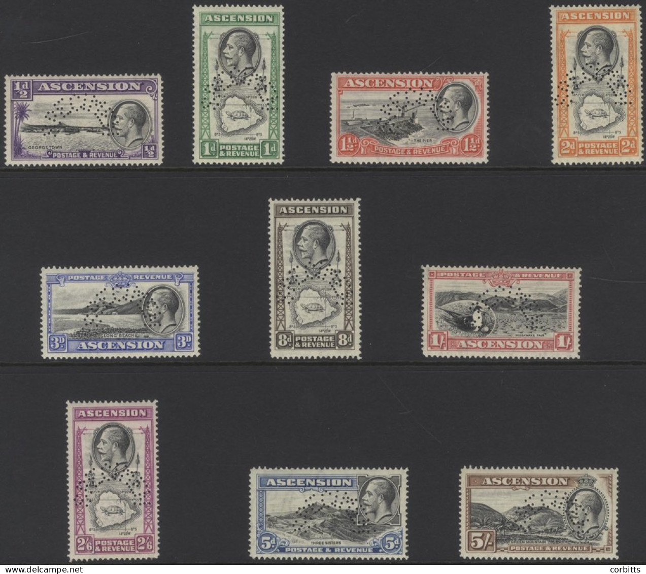 1934 Pictorial Defin Set, Perf SPECIMEN (Type D19) O.g. Each With Spanish Morocco Archive H/stamp On Reverse, 1½d With M - Autres & Non Classés