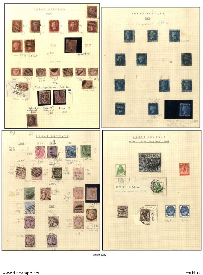 ACCUMULATION (all Periods) Mainly U On Leaves Incl. 1840 1d (2, One Four Margins), Later Line Engraved (2 On Covers), 18 - Andere & Zonder Classificatie