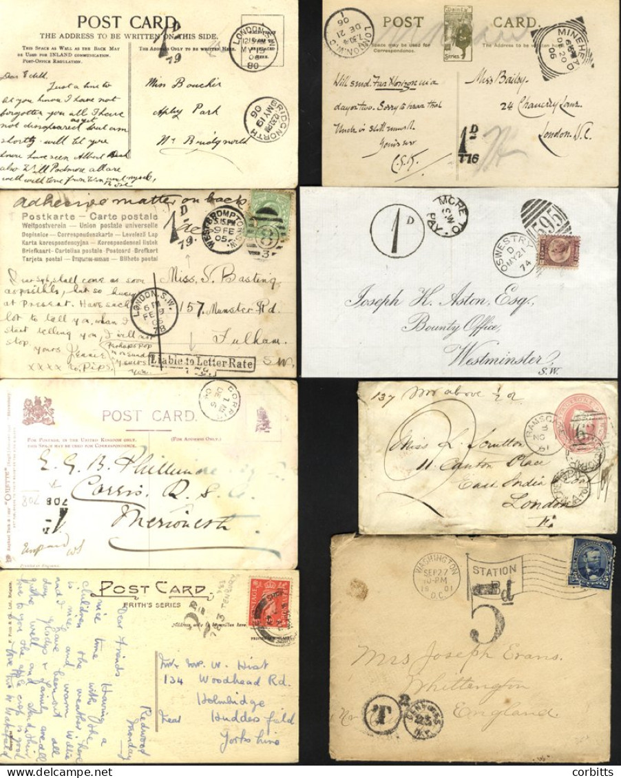 CHARGE MARKS QV-QEII Covers & Cards With Interesting Variety Of Charge Marks Incl. Attractive 1874 ½d Front With Crisp ' - Andere & Zonder Classificatie