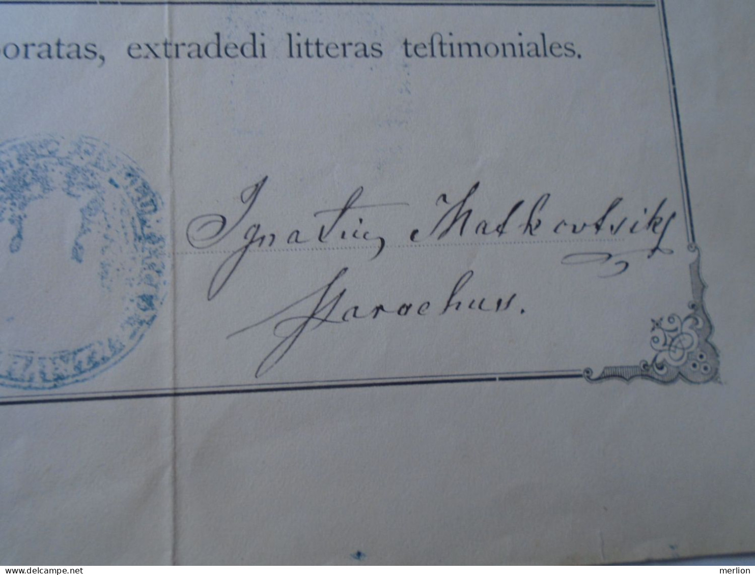 ZA456.18  ZAZRIVÁ Slovakia Old Document  1884 Susanna Kucska - Sipka Datko -revenue Stamp - Nacimiento & Bautizo