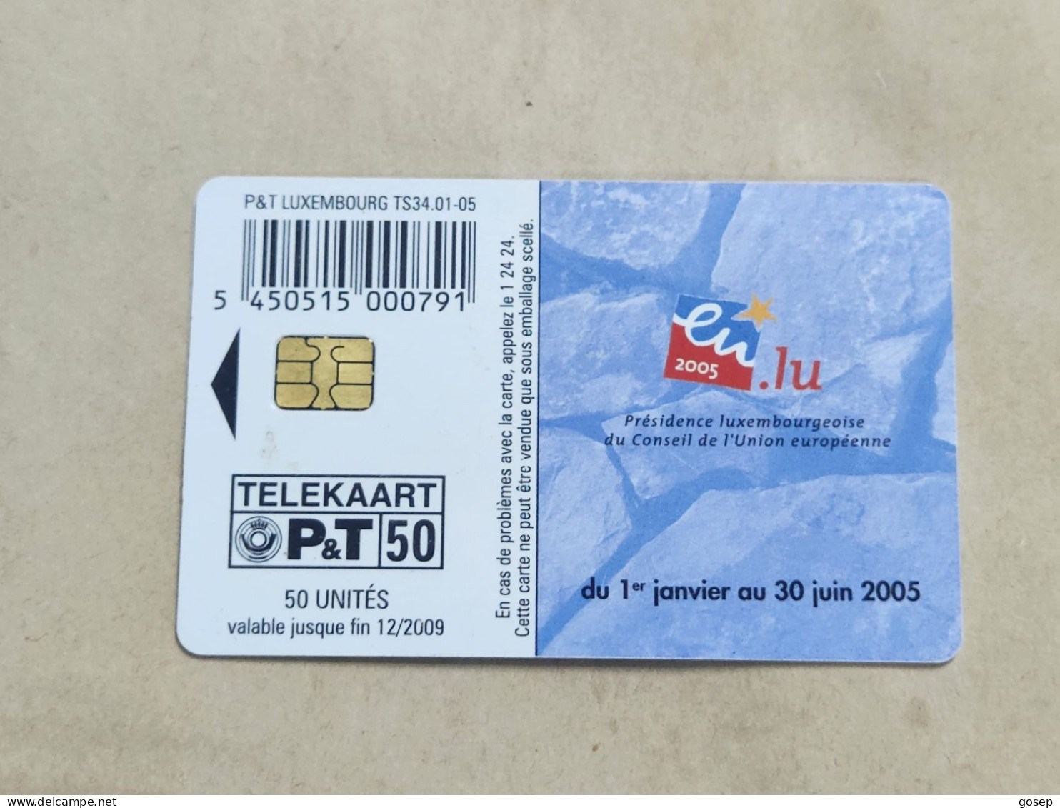 LUXEMBOURG-(TS34)-Présidence Luxembourgeoise Du Conseil-(27)-(tirage-?)-(50units)-(01.01.2005)-used Card - Luxembourg