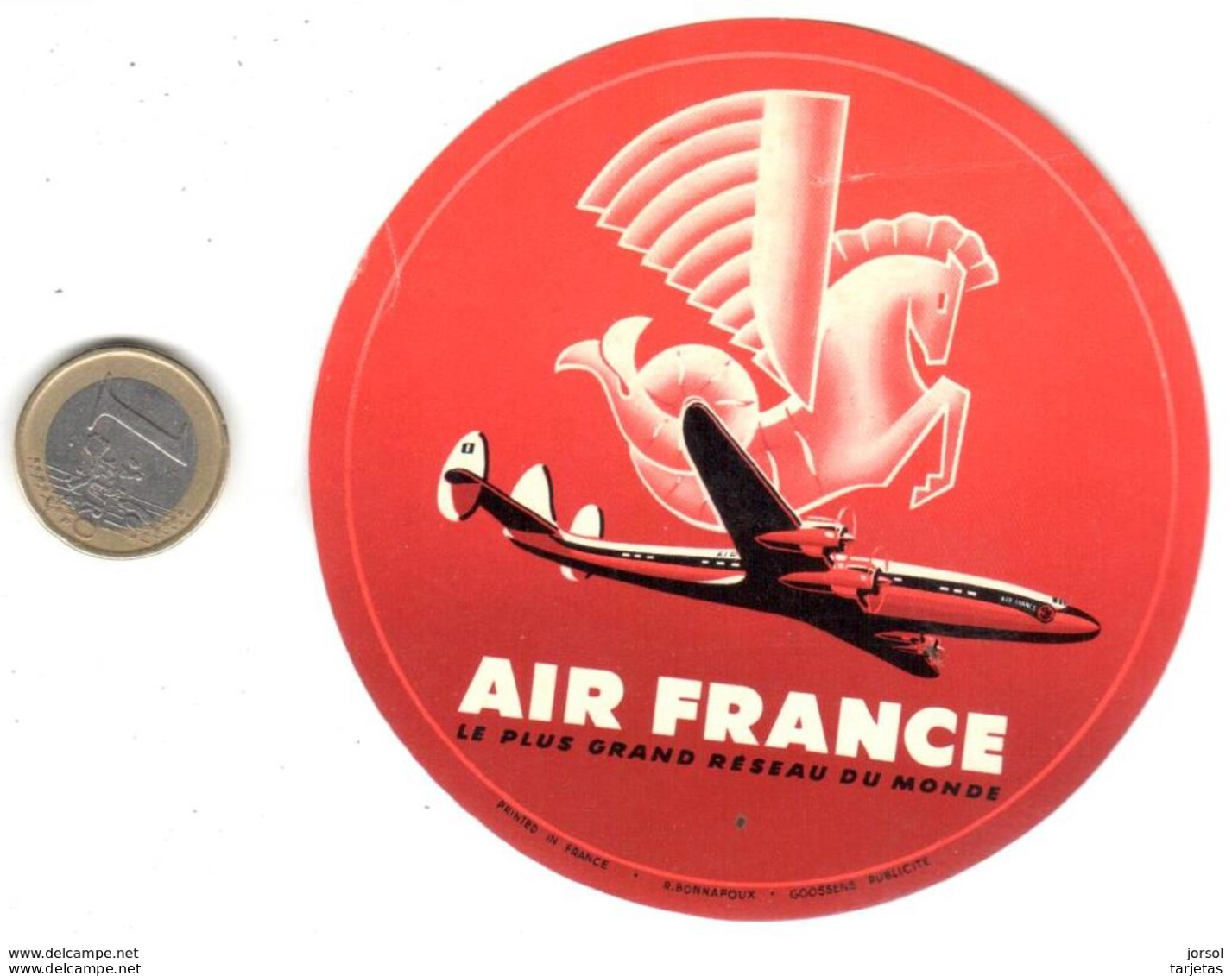 ETIQUETA DE AVION  - AIR FRANCE - Baggage Labels & Tags