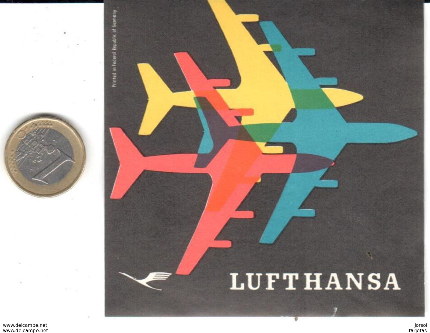 ETIQUETA DE AVION  -  LUFTHANSA - Baggage Labels & Tags