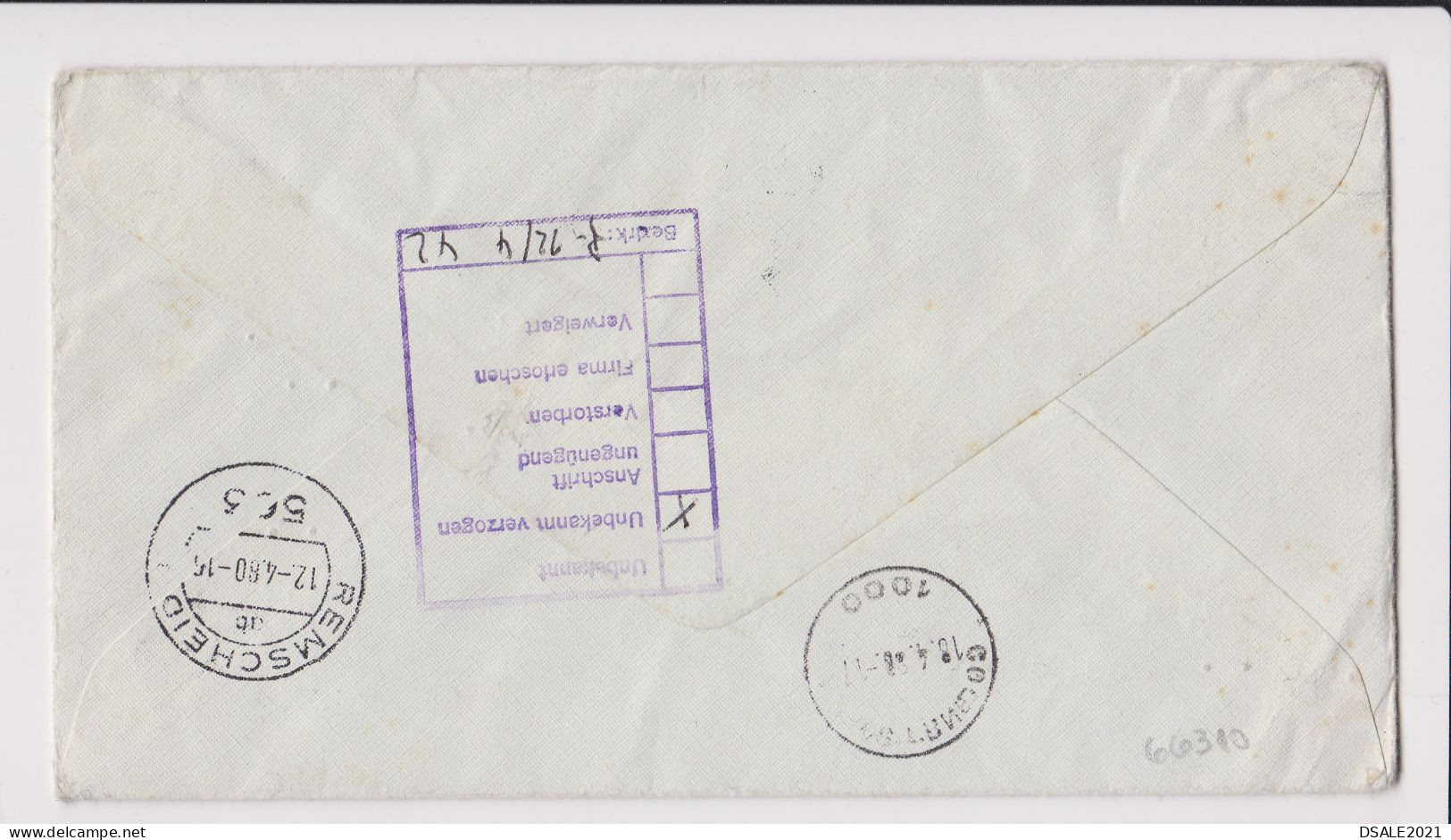 Bulgaria Bulgarien 1980 Registered Airmail Cover W/Colorful Topic Stamps Sent To Germany BRD, Return To Sender (66310) - Brieven En Documenten