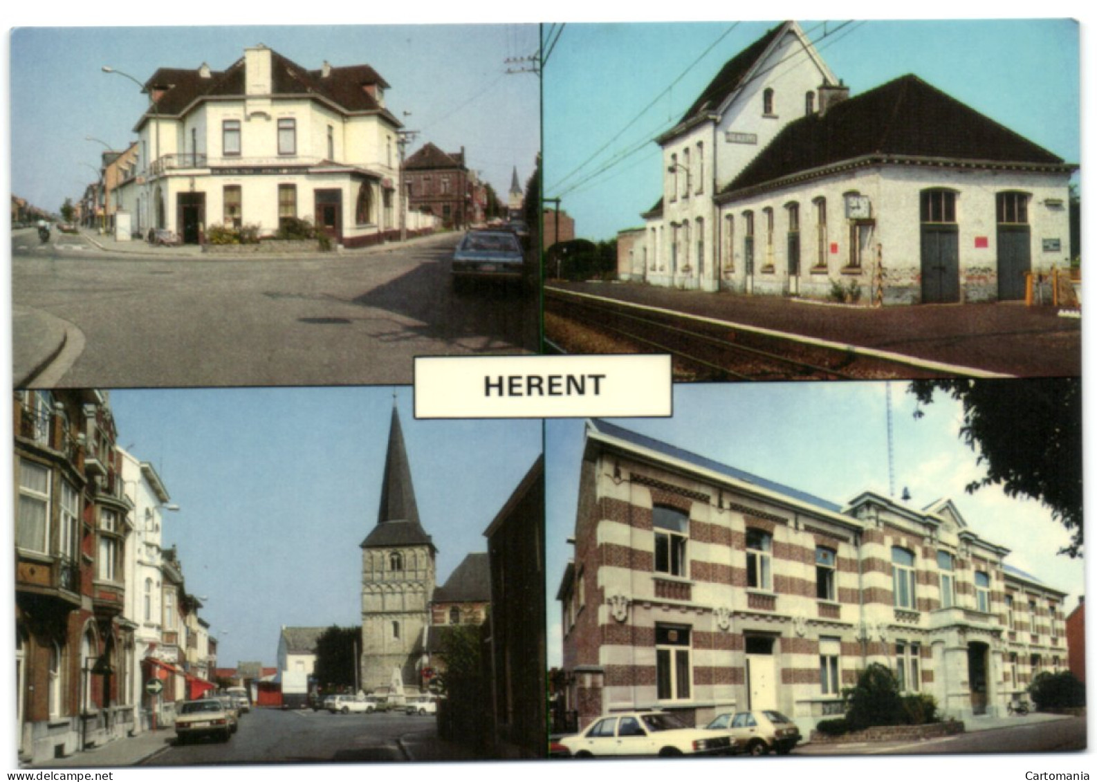 Herent - Station En Omgeving Kerk Gemeentehuis - Herent