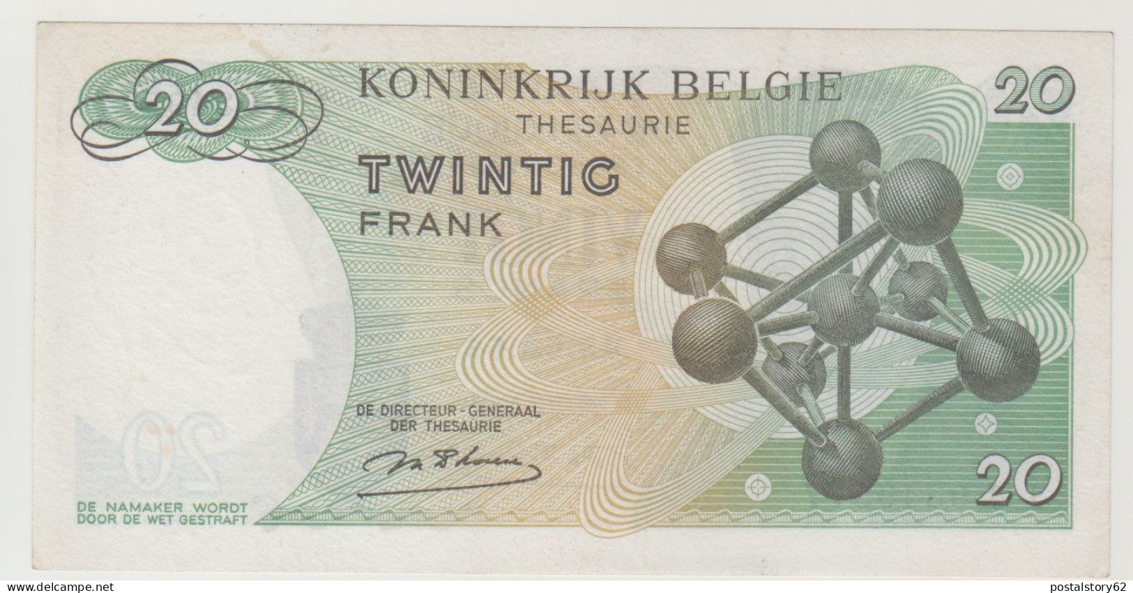 Belgio, Royame De Belgique Vingt Francs  1964 Pick 138 - 20 Francs