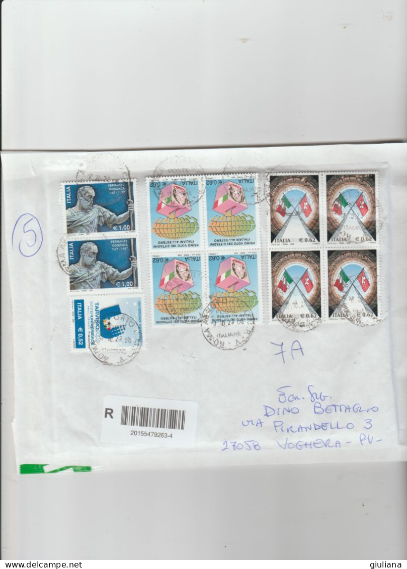 Italia Rep. 2023 - Busta Racc. X Linterno Affrancata Con 10 Stamps - 2021-...: Marcophilia