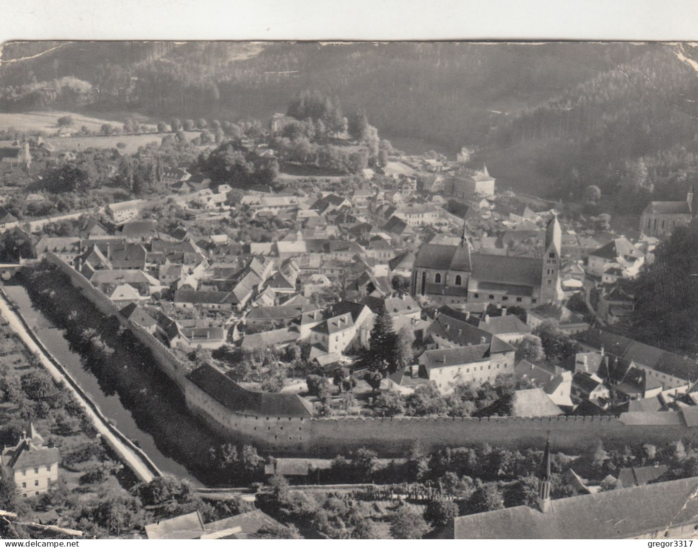 D6679) FRIESACH - Kärnten -  Mit Stadtgraben 30.07.1962 - Luftbild - Friesach