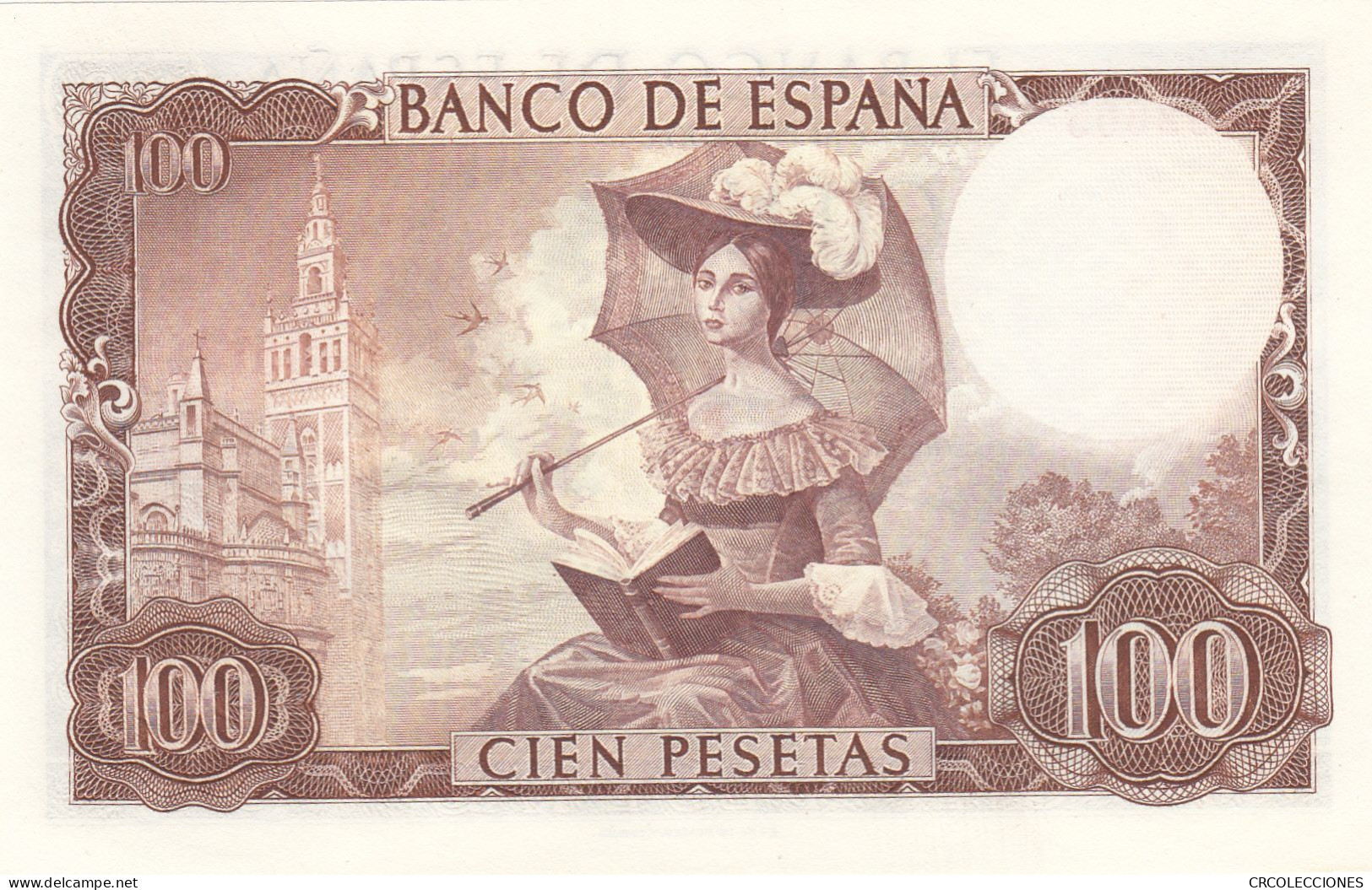 CRBS0862 BILLETE ESPAÑA 100 PESETAS 1965 SIN SERIE SIN CIRCULAR - 100 Pesetas