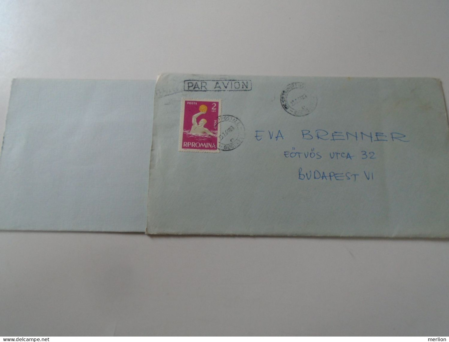 D199188 Romania  Airmail  Cover  1963 Bucuresti -sent To  Budapest  Hungary - Brenner -  Content -stamp Water Polo - Storia Postale