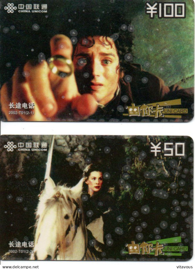 Seigneurs Des Anneaux Lord Of The Rings  Film Movie  2 Cartes Prépayée Chine Card (1186) - Film