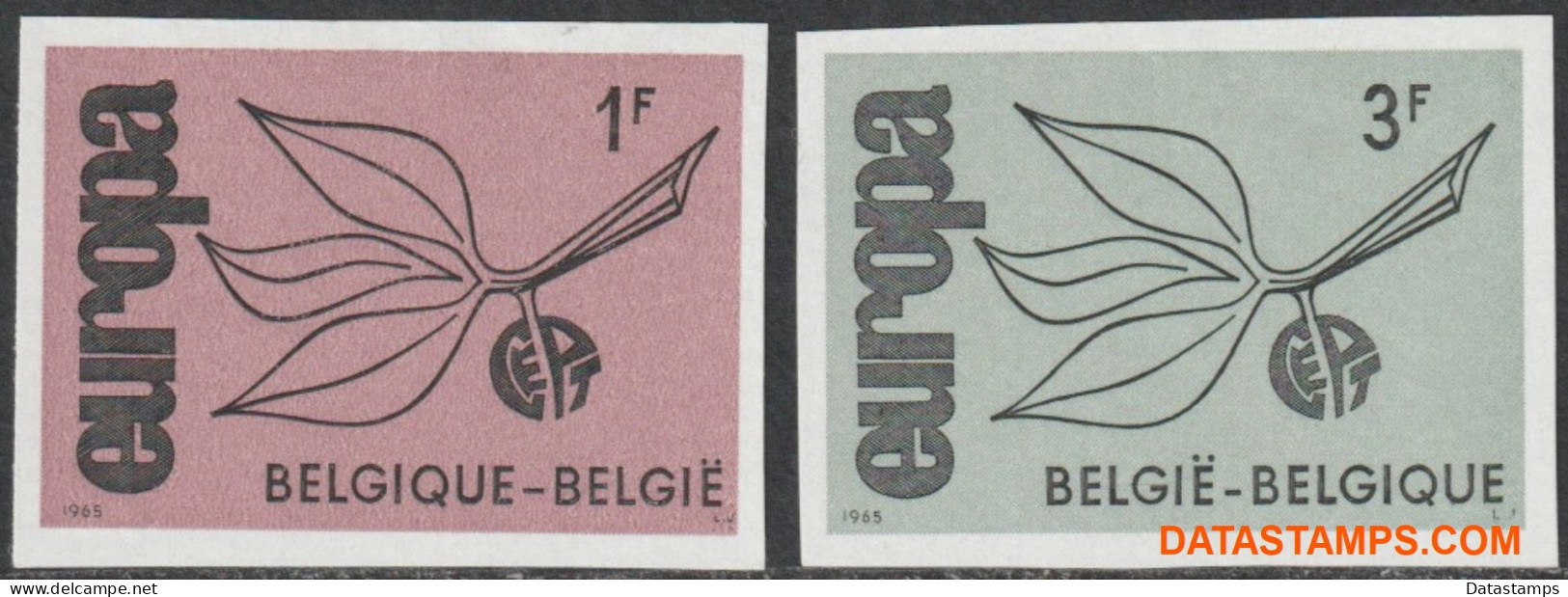 België 1965 - Mi:1399/1400, Yv:1342/1343, OBP:1342/1343, Stamp - □ - Europe 1965 Branch With Fruit - 1961-1980