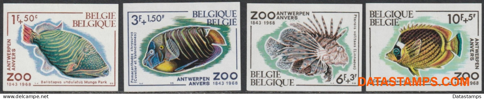 België 1968 - Mi:1527/1530, Yv:1470/1473, OBP:1470/1473, Stamp - □ - Zoo Of Antwerp - 1961-1980