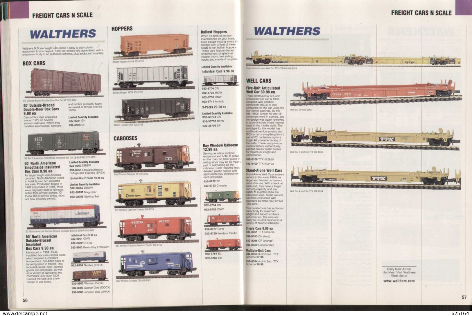 Catalogue WALTHERS 2005 N & Z Gauge MODEL RAILROAD REFERENCE BOOK - Inglese