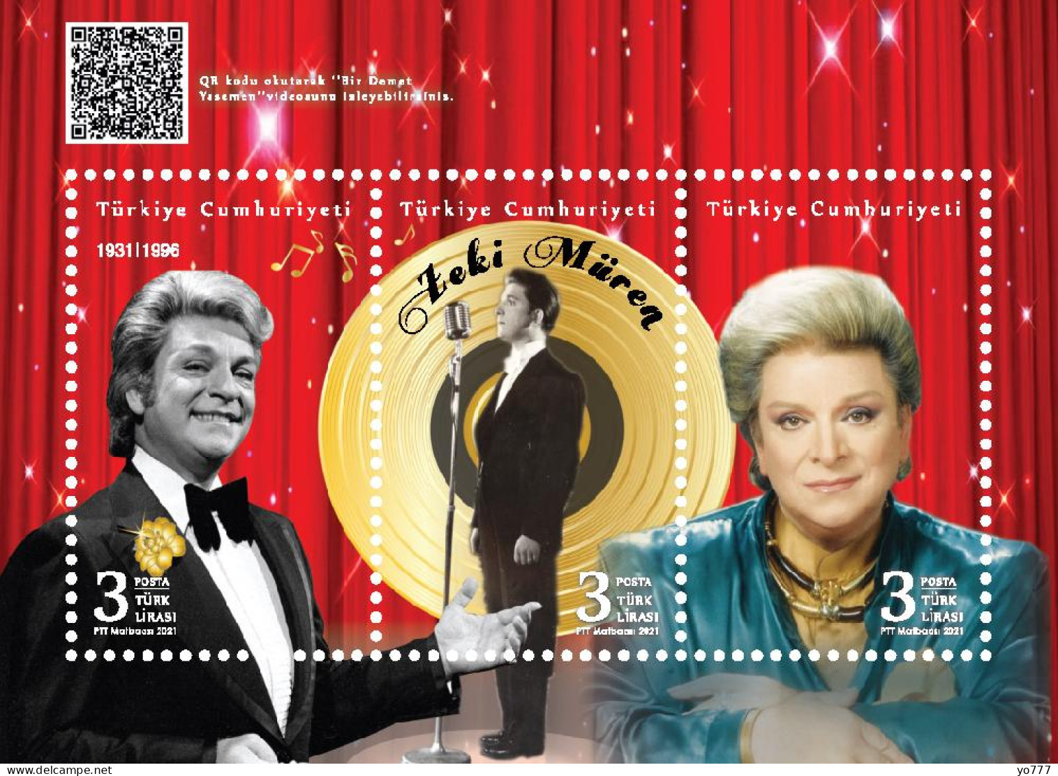 (4574-76) MUSIC ZEKI MUREN SHEET MNH** - Neufs