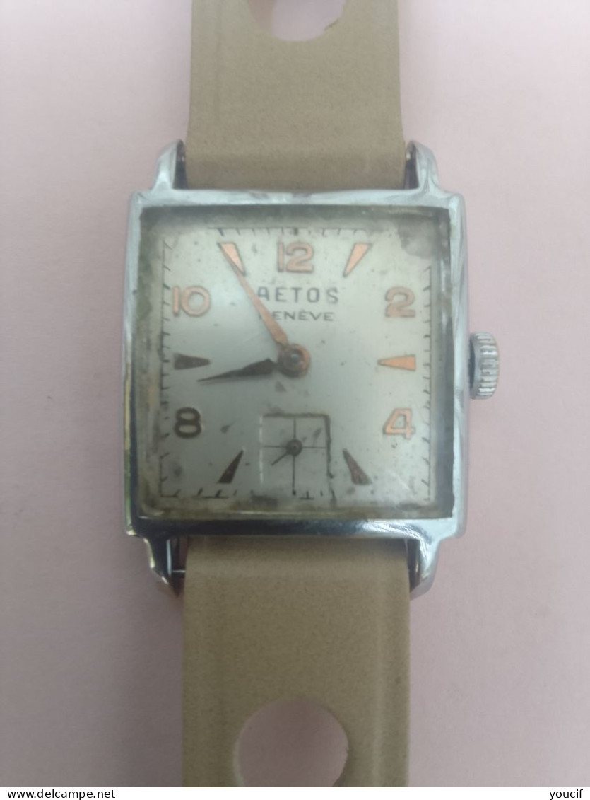 Montre Mecanique AETOS Geneve A Réparé - Montres Anciennes