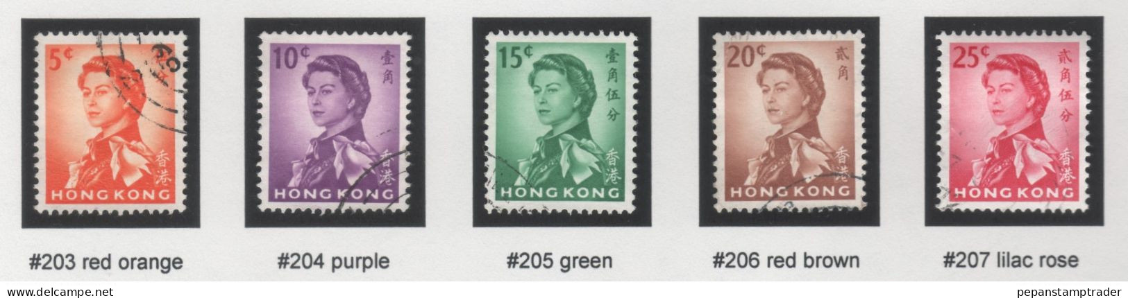 HongKong - #203-207 - Used - Usados