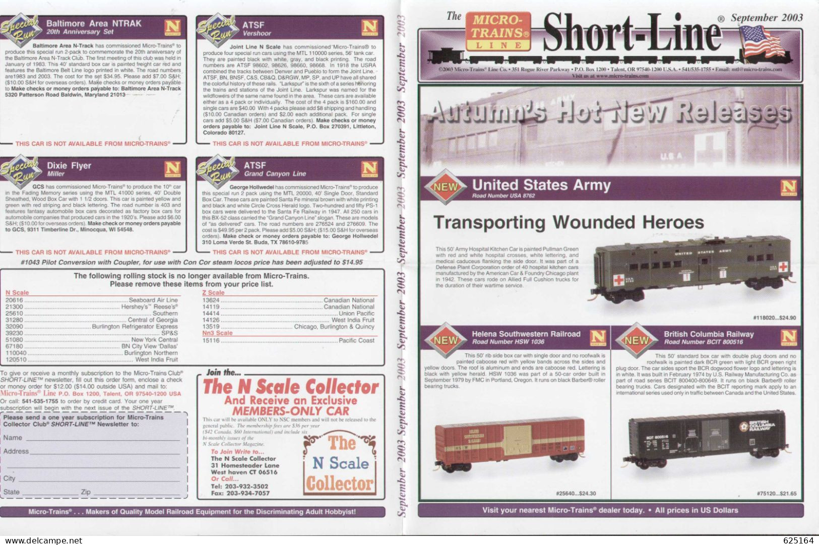 Catalogue MICRO-TRAINS 2003 09 - Short - Line N & Z  - N Scale Collector - Inglese