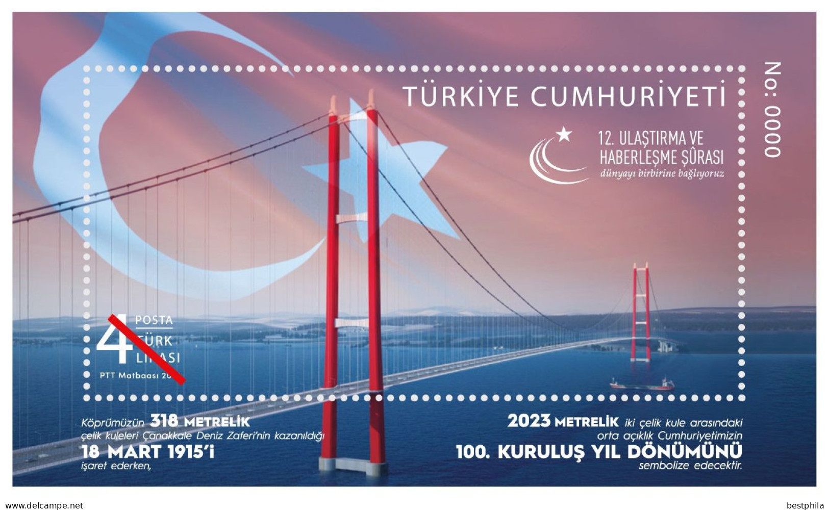 Turkey, Türkei - 2021 - 12th Transport And Communications Forum - 1.Mini S/Sheet ** MNH - Unused Stamps