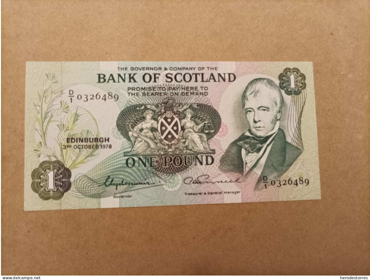 Billete De Escocia De 1 Libra, Año 1978, UNC - 1 Pound