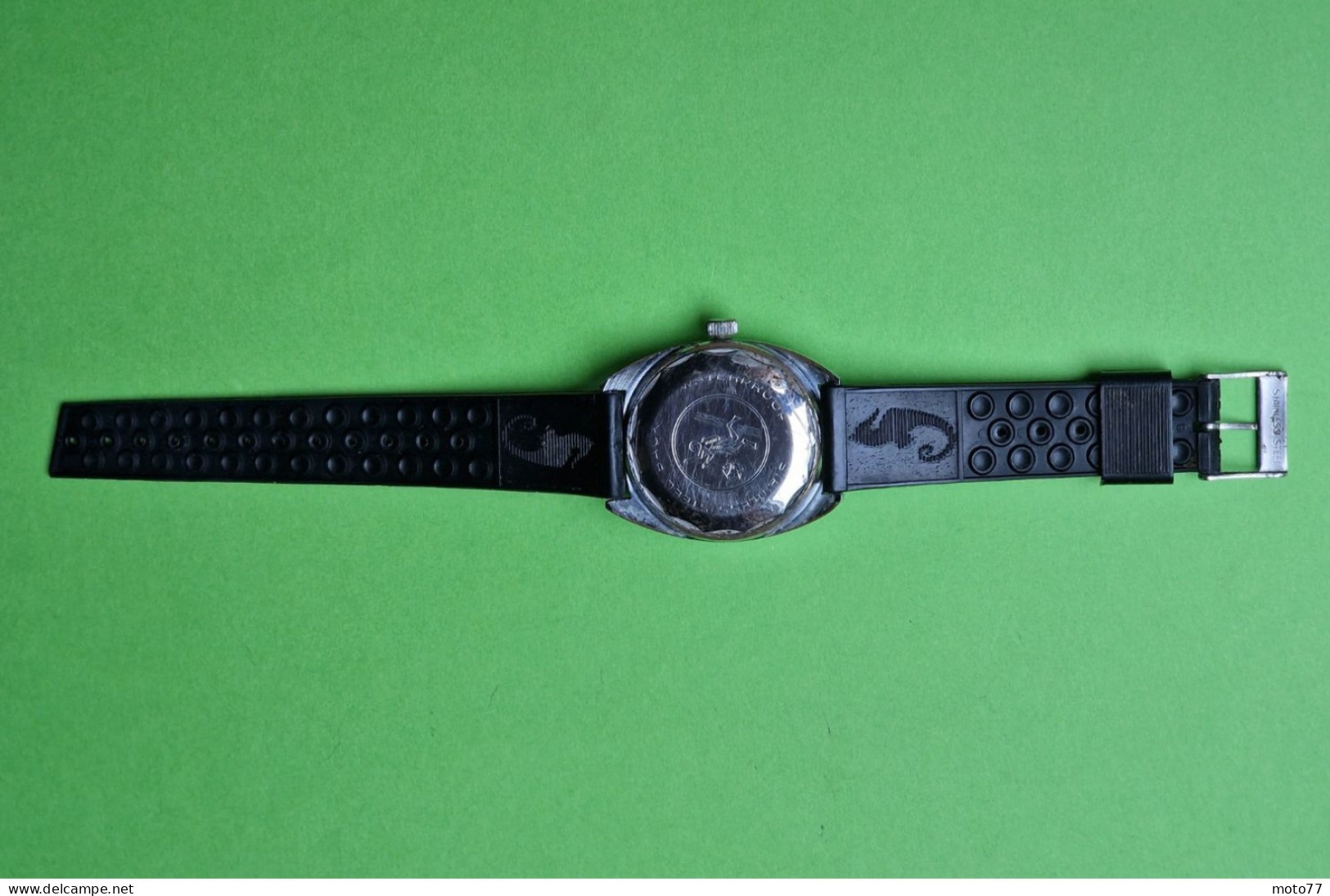 Montre de PLONGEE Mécanique à remontage manuel  - CAPRI SEB - Bracelet plastique -  FONCTIONNE - années 1980