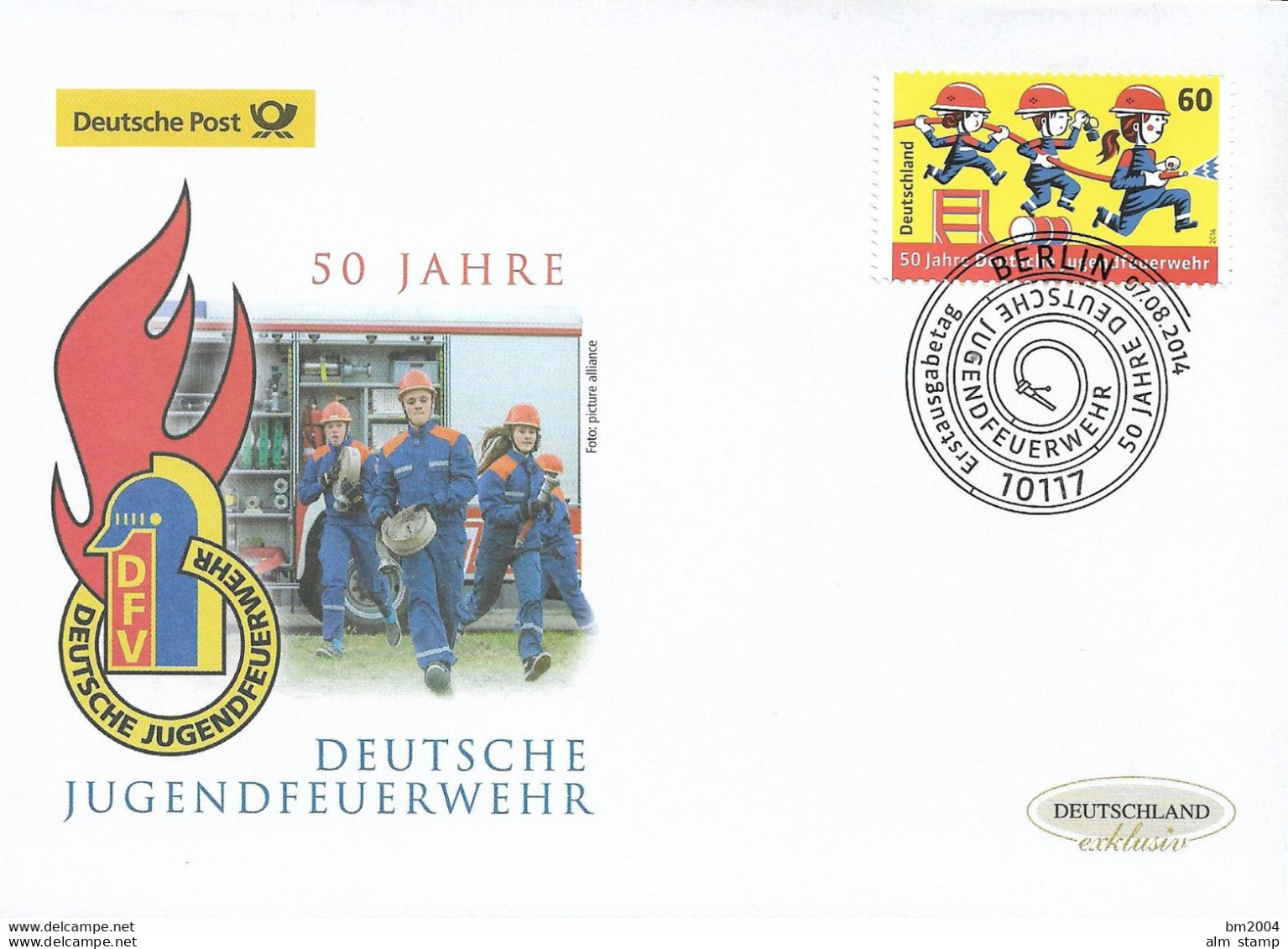 2014 Germay  Deutschland  Mi. 3099 FDC  50 Jahre Deutsche Jugendfeuerwehr. - 2011-…
