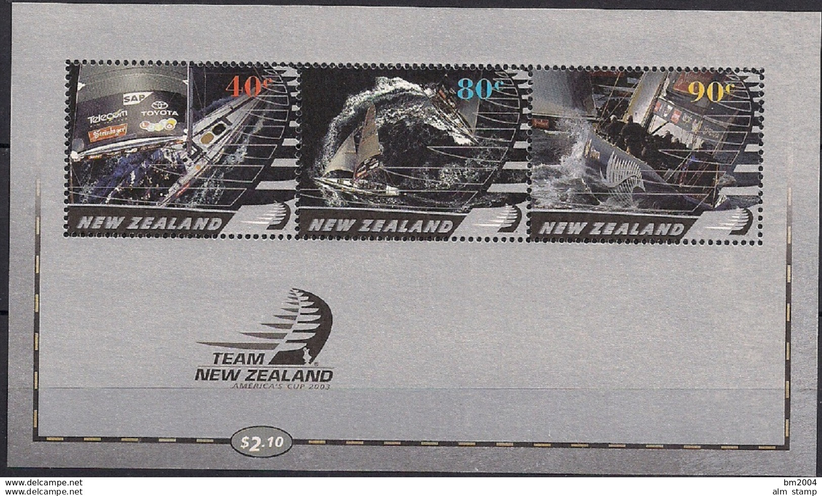 2003 Neuseeland Mi. Bl 150 **MNH Segelregatta Um Den America&rsquo;s Cup 2003 - Blocs-feuillets